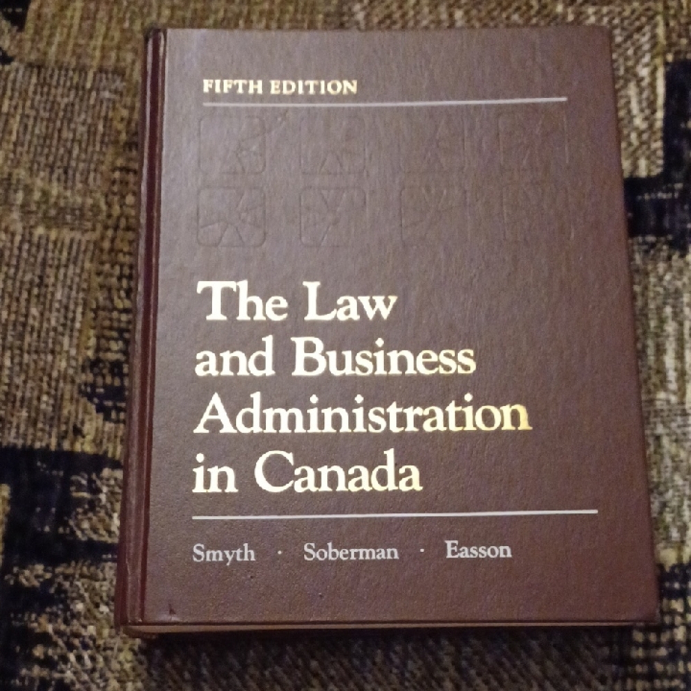 4/$40 The Law and Business Administration in Canada - Hard Cover Book